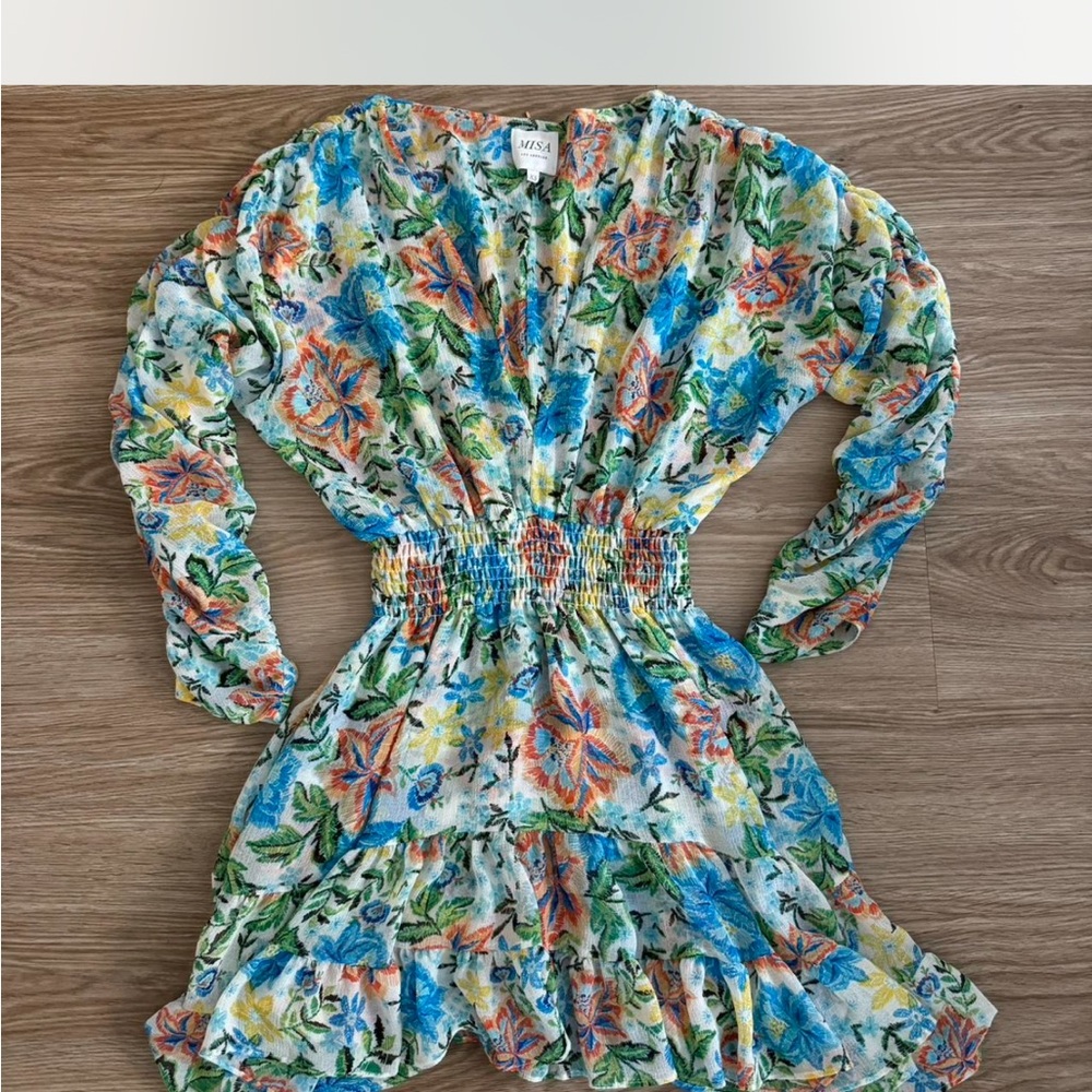 misa los angeles floral dress xs - Picture 2 of 3